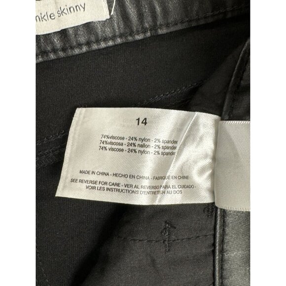 Social Standard By Sanctuary Ankle Skinny Pants Size 14 Black Viscose & Nylon - Picture 6 of 7